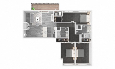 3 Bedroom 2 Bathroom 3D